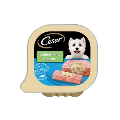 Cesar Wet Food For Adult Dogs Salmon And Potato Flav 100g(min.buy 6pc)